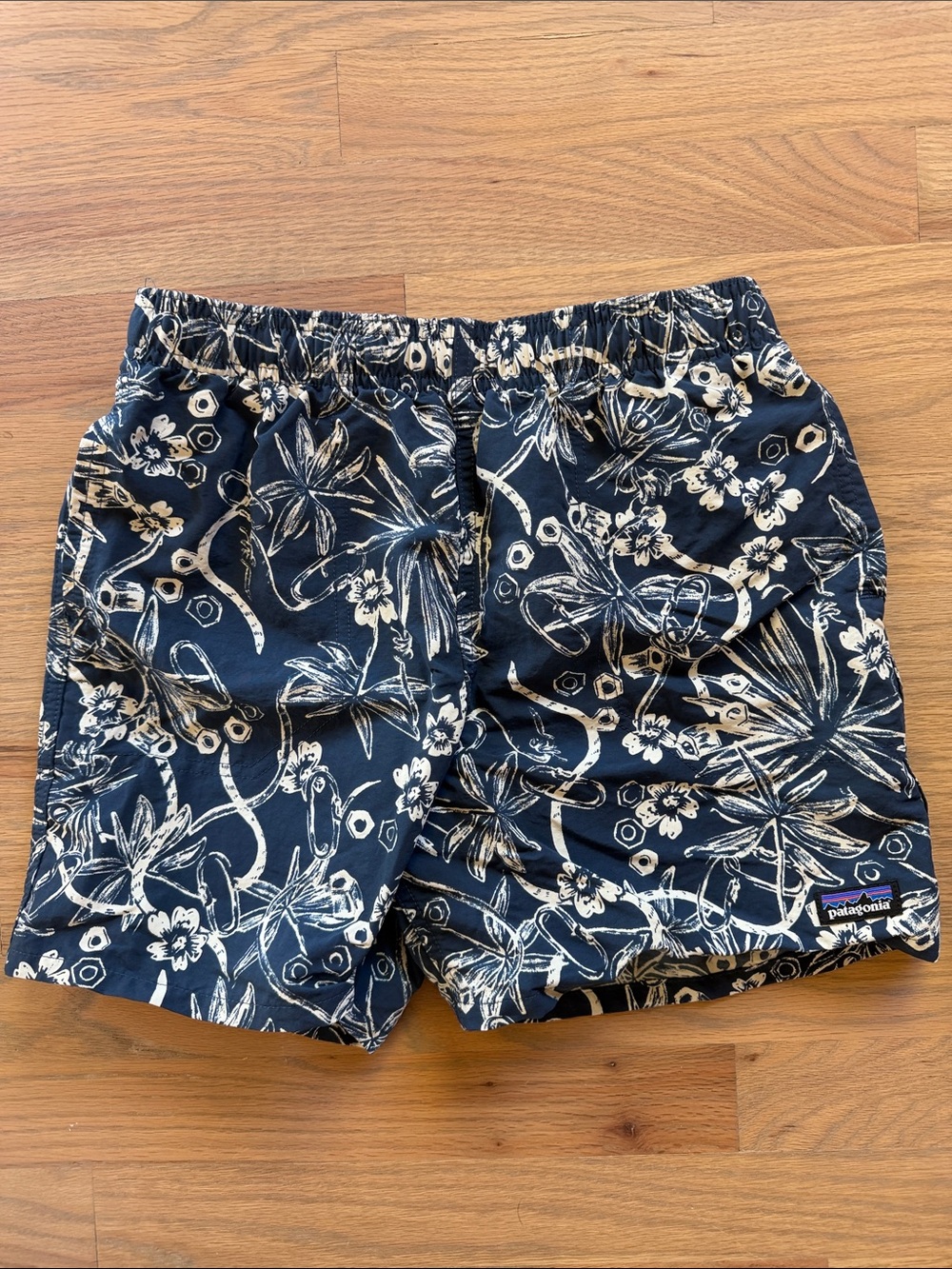 Patagonia Kids NetPlus Floral Baggies Swim Shorts Size XL